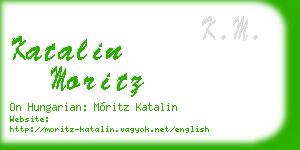 katalin moritz business card